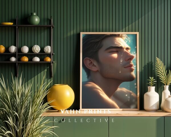 Fantasy Anime Nude Male Body Suck Poster Muscular Handsome Dream Boyfriend Wall Art