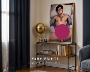 Muscular Nude Anime Male Suck Poster Handsome Dream Boyfriend Bedroom Digital Download