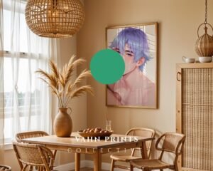 Naked Anime Male Suck Poster Muscular Handsome Boyfriend Fantasy Bedroom Digital Download