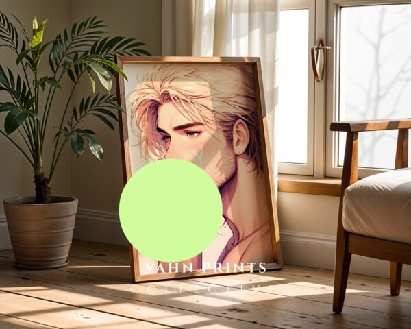 Nude Anime Male Suck Poster Muscular Handsome Dream Boyfriend Bedroom Digital Download