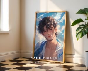 Muscular Nude Anime Male Suck Poster Handsome Boyfriend Fantasy Bedroom Digital Download