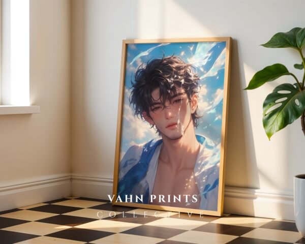 Muscular Nude Anime Male Suck Poster Handsome Boyfriend Fantasy Bedroom Digital Download