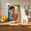 Anime Nude Male Body Suck Wall Art Print Muscular Handsome Boyfriend Fantasy Bedroom Poster