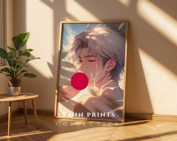 Nude Anime Male Suck Poster Muscular Handsome Boyfriend Fantasy Bedroom Digital Download