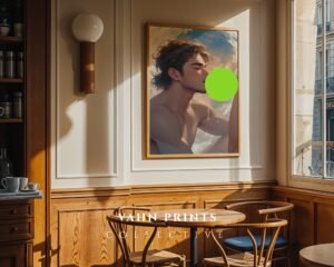 Anime Nude Male Suck Wall Art Print Muscular Handsome Boyfriend Fantasy Bedroom Poster