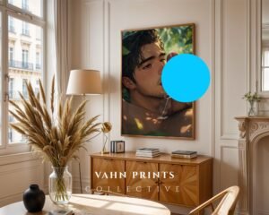 Anime Nude Male Body Suck Wall Art Print Muscular Handsome Boyfriend Fantasy Bedroom Poster