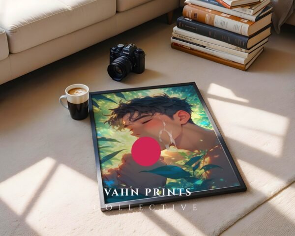 Muscular Nude Anime Male Suck Poster Handsome Dream Boyfriend Fantasy Digital Art