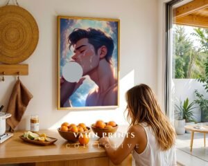 Nude Anime Male Suck Poster Muscular Handsome Dream Boyfriend Bedroom Digital Download
