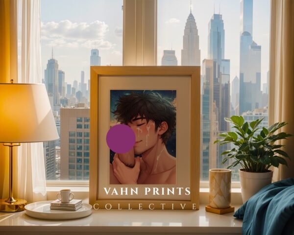 Muscular Nude Anime Male Suck Poster Handsome Dream Boyfriend Printable Digital Download