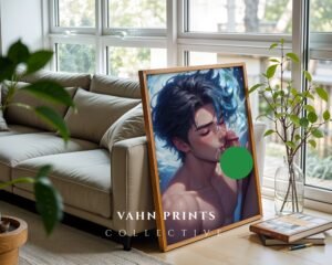 Muscular Nude Anime Male Suck Poster Handsome Dream Boyfriend Wall Art Digital Download