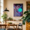 Handsome Nude Anime Male Suck Wall Art Print Muscular Guy Fantasy Bedroom Poster
