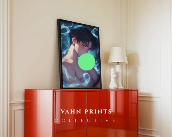 Anime Muscular Male Nude Suck Poster Handsome Boyfriend Dream Fantasy Digital Download