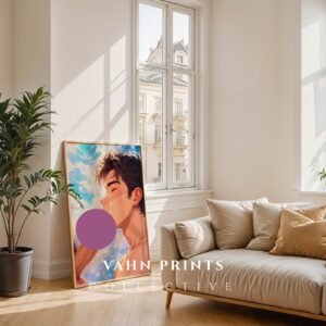 Nude Anime Male Body Suck Poster Muscular Handsome Boyfriend Bedroom Decor Digital Download