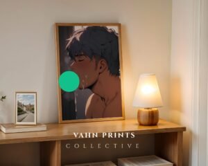 Naked Anime Male Body Suck Poster Handsome Muscular Guy Fantasy Dream Boyfriend Art