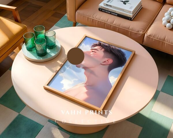 Anime Muscular Male Nude Suck Poster Fantasy Boyfriend Bedroom Decor Digital Download