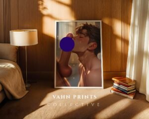 Anime Nude Male Body Suck Poster Muscular Guy Bedroom Decor Fantasy Art Digital Download