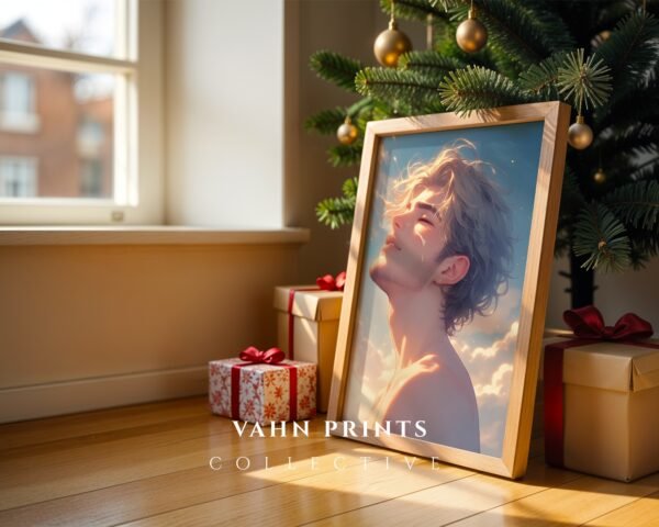 Nude Anime Male Suck Wall Art Print Muscular Guy Dream Boyfriend Poster Digital Download