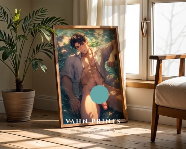 Gay Fantasy Nude Male Wall Art Muscular Husband Romantic Bedroom Decor