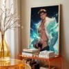 Dreamy Nude Male Figure Wall Art Romantic Muscular Guy Gay Digital Download