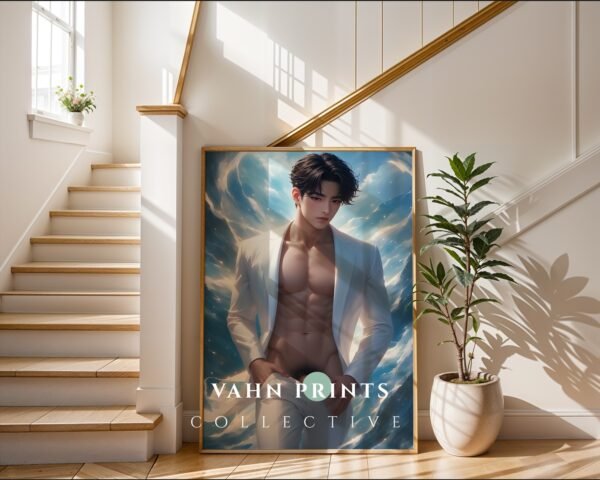 Anime Fantasy Nude Male Figure Wall Art Gay