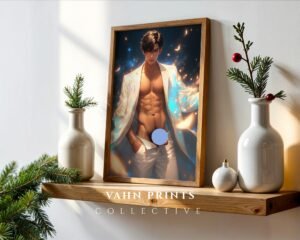 Male Figure Nude Body Wall Art Handsome Muscular Gay