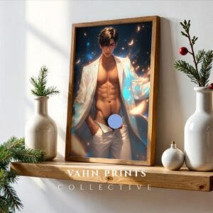 Male Figure Nude Body Wall Art Handsome Muscular Gay