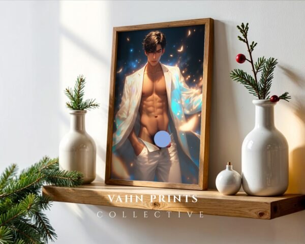 Male Figure Nude Body Wall Art Handsome Muscular Gay