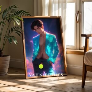 Dreamy Fantasy Nude Male Wall Art Muscular Man Gay
