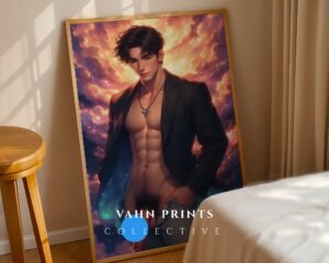 Gay Printable Nude Male Figure Wall Art Fantasy Style