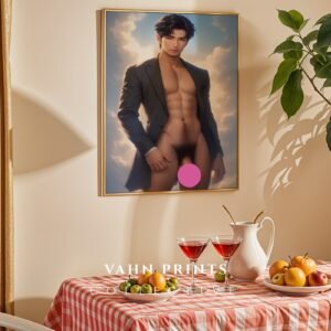 Male Body Fantasy Wall Art Nude Muscular Guy Romantic Gay