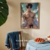 Gay Bedroom Poster Nude Male Figure Muscular Art