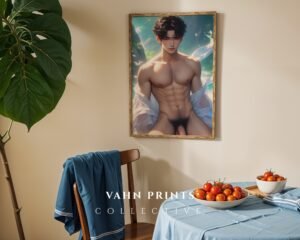 Gay Bedroom Poster Nude Male Figure Muscular Art