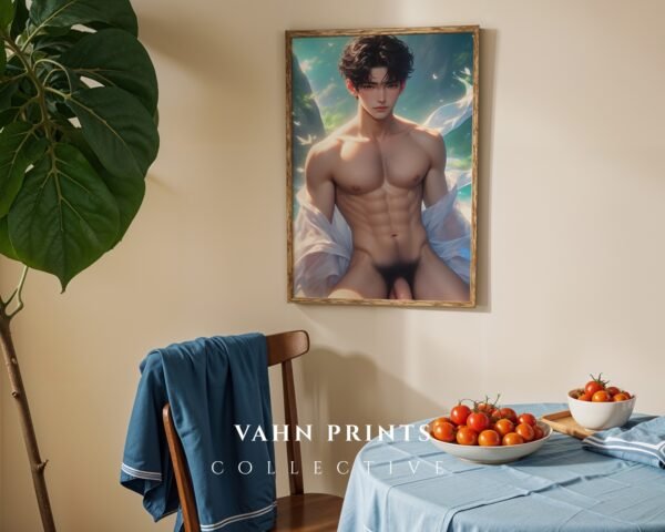Gay Bedroom Poster Nude Male Figure Muscular Art