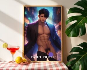 Soulmate Husband Nude Male Wall Art Muscular Guy Gay