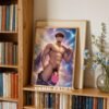 Dreamy Nude Male Figure Wall Art Romantic Gay Bedroom