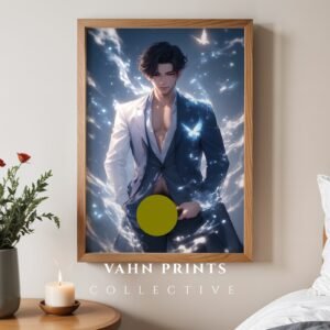Anime Style Male Body Wall Art Nude Muscular Figure Gay