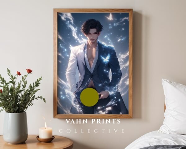 Anime Style Male Body Wall Art Nude Muscular Figure Gay