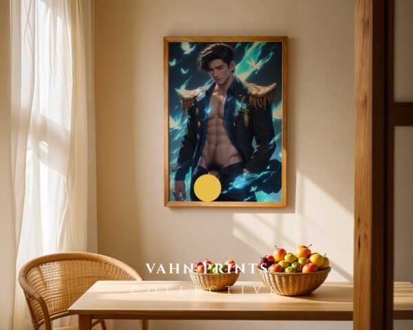 Gay Male Figure Bedroom Wall Art Nude Muscular Body