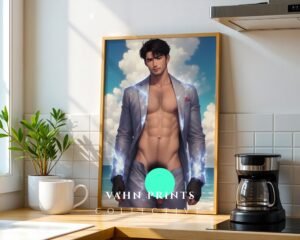 Fantasy Husband Nude Male Wall Art Muscular Figure Gay Printable