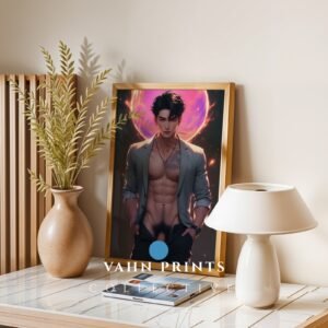 Gay Fantasy Bedroom Art Nude Male Figure Handsome Muscular Man
