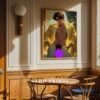 Anime Style Gay Wall Art Nude Male Figure Muscular Dreamy Guy