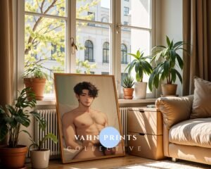 Fantasy Bedroom Wall Art Nude Male Figure Dreamy Muscular Guy Gay