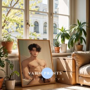 Fantasy Bedroom Wall Art Nude Male Figure Dreamy Muscular Guy Gay