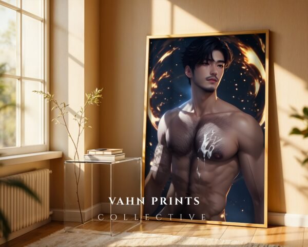 L79c_m1 Soulmate Husband Wall Art Nude Male Figure Muscular Guy Gay Printable Download