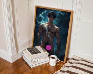 Anime Fantasy Male Wall Art Nude Muscular Guy Dream Boyfriend Gay Digital Art