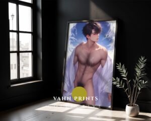 Fantasy Male Figure Wall Art Nude Muscular Husband Gay Printable Home Art