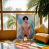 Gay Bedroom Wall Art Nude Male Body Figure Romantic Muscular Man Digital Download