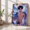 Anime Inspired Male Figure Wall Art Nude Muscular Boyfriend Gay Digital Download