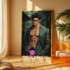 Muscular Nude Man Wall Art Male Figure Illustration Gay Fantasy Printable Home Decor