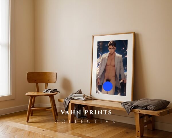 Fantasy Husband Wall Art Nude Male Figure Romantic Muscular Guy Gay Printable Art Download